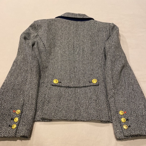 Black/gray chevron blazer with gold buttons - Picture 2 of 2